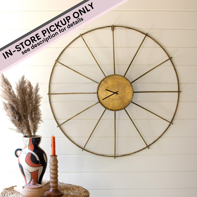 Antique Brass Wall Clock - IN-STORE PICKUP ONLY