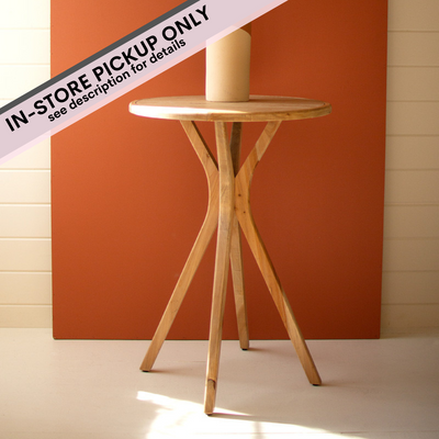 Tall Wooden Round Top Accent Table - IN-STORE PICKUP ONLY