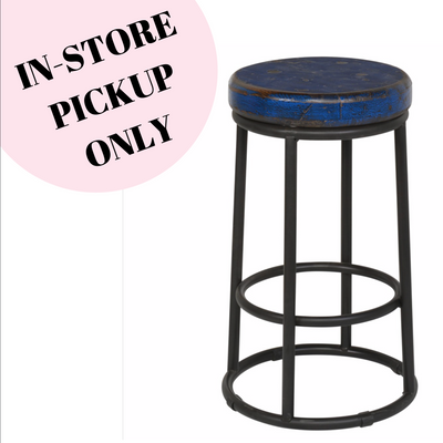 Jaden Counter Stool Dark Blue-IN STORE PICKUP ONLY - Delight In Designs